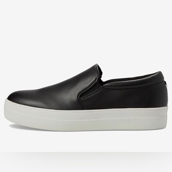 Steve Madden Gills sneaker preloved GUC black leather size 9.5 women’s slip on - Picture 3 of 12